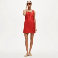 Ondine mini dress in double cotton poplin
