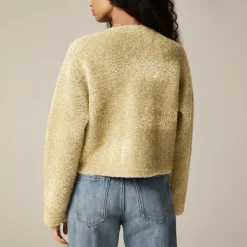Oversized double-faced metallic jacket