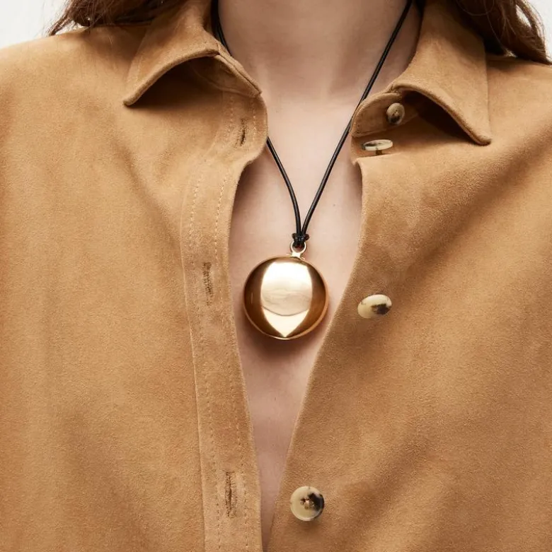 Oversized suede shirt