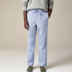 Pajama pant in cotton herringbone