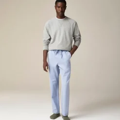 Pajama pant in cotton herringbone