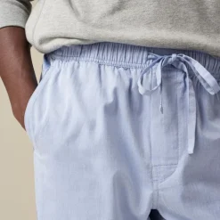 Pajama pant in cotton herringbone