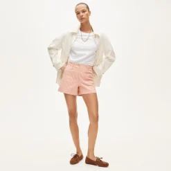 Patch-pocket chino short in stripe