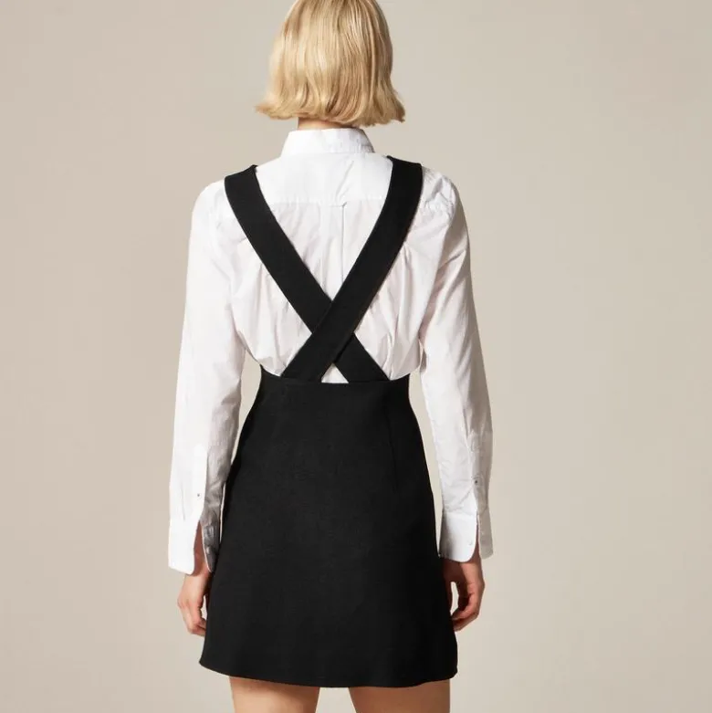 Patch-pocket suit dress in bouclé