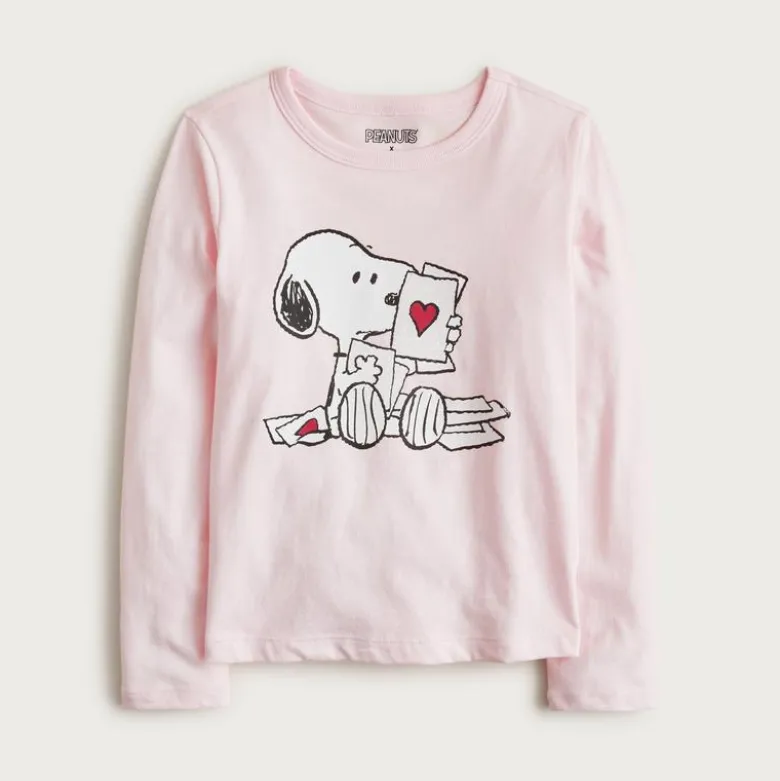 Peanuts® X Crewcuts kids' Valentine's graphic T-shirt with embroidery