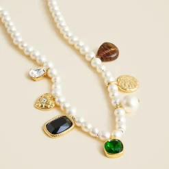 Pearl charm necklace