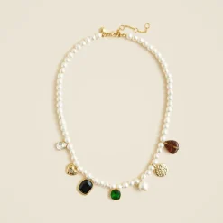 Pearl charm necklace