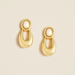 Pearl door knocker earrings