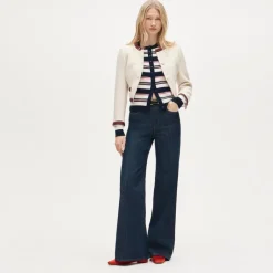 Perfect cashmere cardigan in stripe