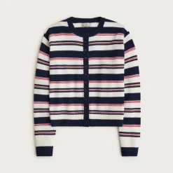 Perfect cashmere cardigan in stripe