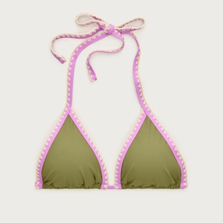 Perfect crochet-trim string bikini top