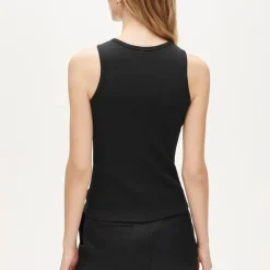 Perfect rib button-up shell top