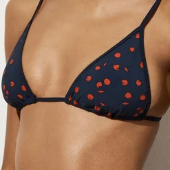 Perfect string bikini top in cherry print