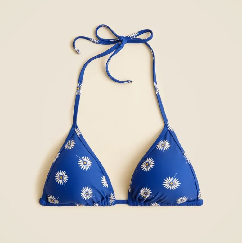 Perfect string bikini top in daisy print