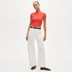 Perfect-fit crewneck T-shirt in stripe