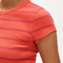 Perfect-fit crewneck T-shirt in stripe