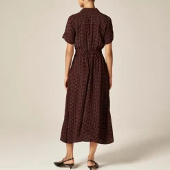 Petite Cerise shirt-dress in floral crepe de chine