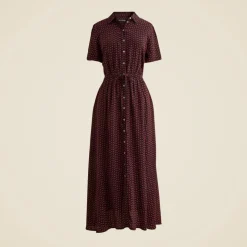 Petite Cerise shirt-dress in floral crepe de chine