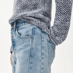 Petite Everyday side-panel wide-leg ankle jean in rigid