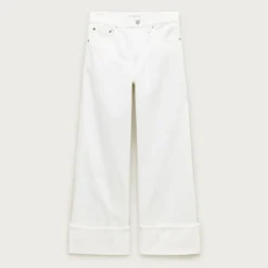 Petite Everyday wide-leg cuffed ankle jean in rigid