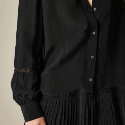 Petite new Amelia shirt-dress in crepe de chine