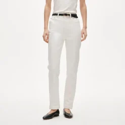 Petite nipped straight jean in stretch