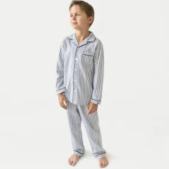 Petite Plume™ kids' pajama set in french ticking