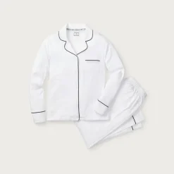 Petite Plume™ women's Pima cotton pajama set with piping
