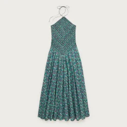 Petite smocked halter dress in Liberty® fabric