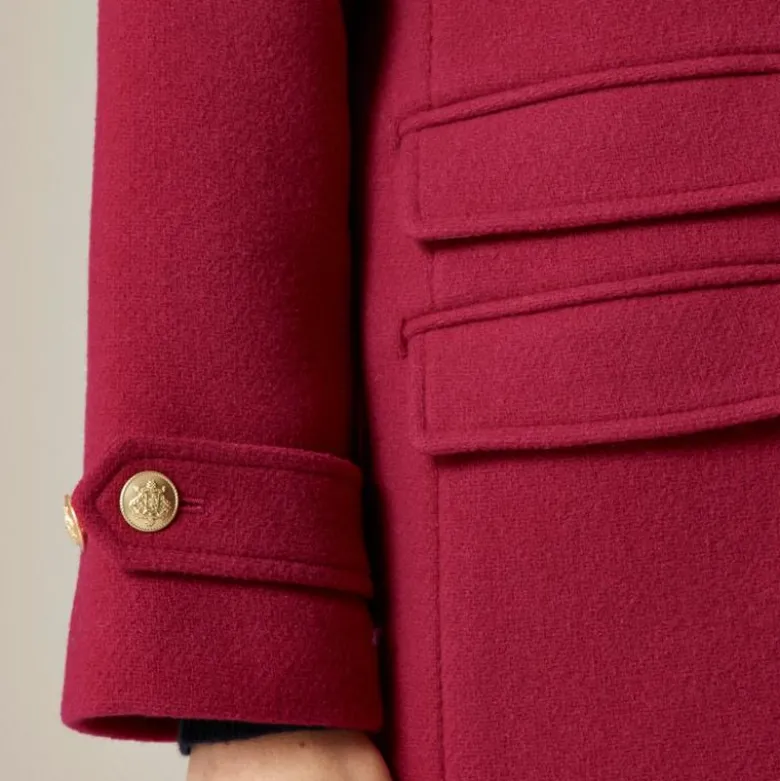 Petite Toscana coat in Italian stadium-cloth wool blend