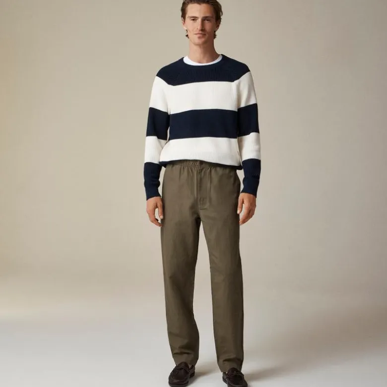 Pier pant in cotton-linen blend canvas
