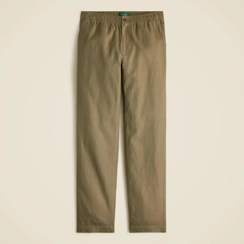 Pier pant in cotton-linen blend canvas