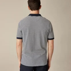 Piqué polo shirt in stripe