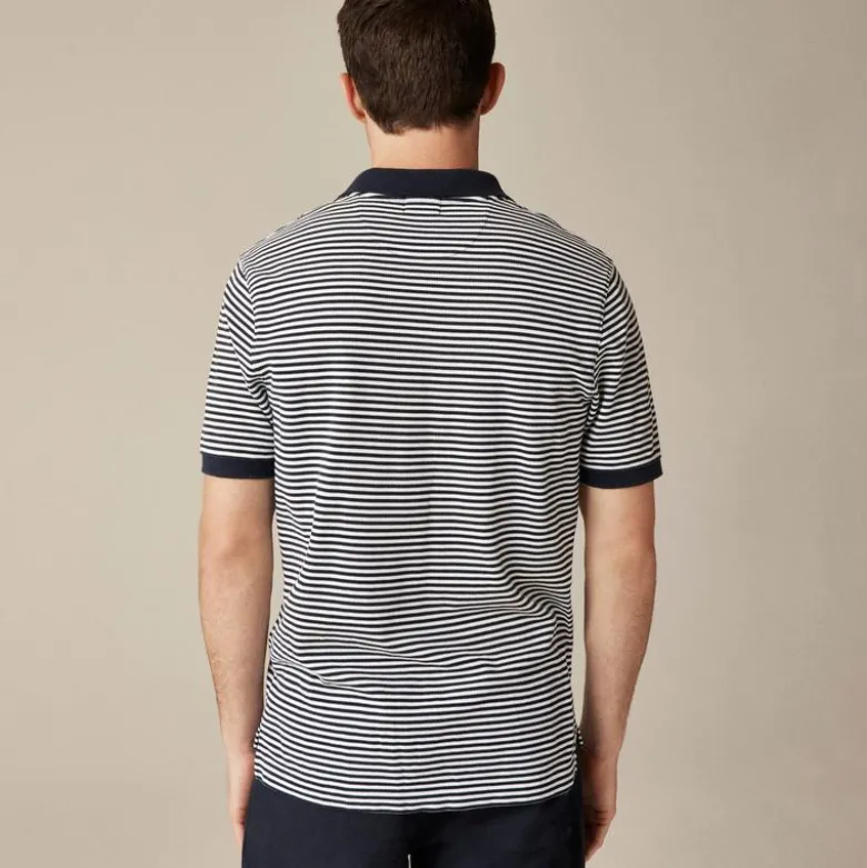 Piqué polo shirt in stripe