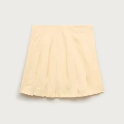 Pleated mini skirt in Gramercy linen blend