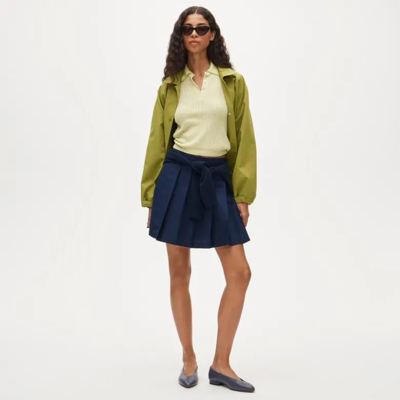 Pleated prep mini skirt