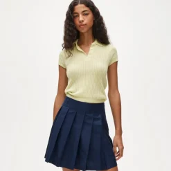 Pleated prep mini skirt