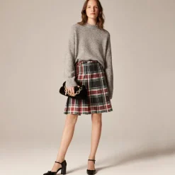 Pleated prep skirt in Stewart tartan