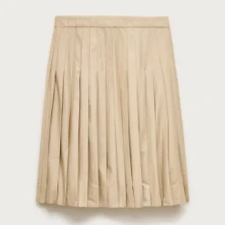 Pleated skirt in cotton poplin