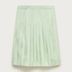 Pleated skirt in cotton poplin