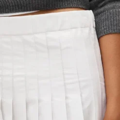 Pleated skirt in cotton poplin