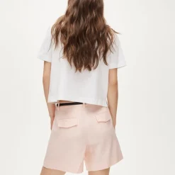 Pleated trouser short in Gramercy linen blend