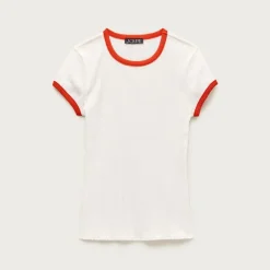 Pointelle ringer T-shirt