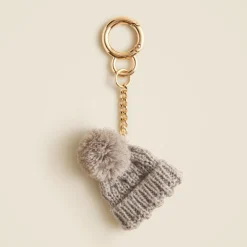 Pom-pom beanie bag charm