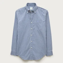 Poplin shirt with button-down collar