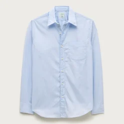 Poplin shirt with point collar