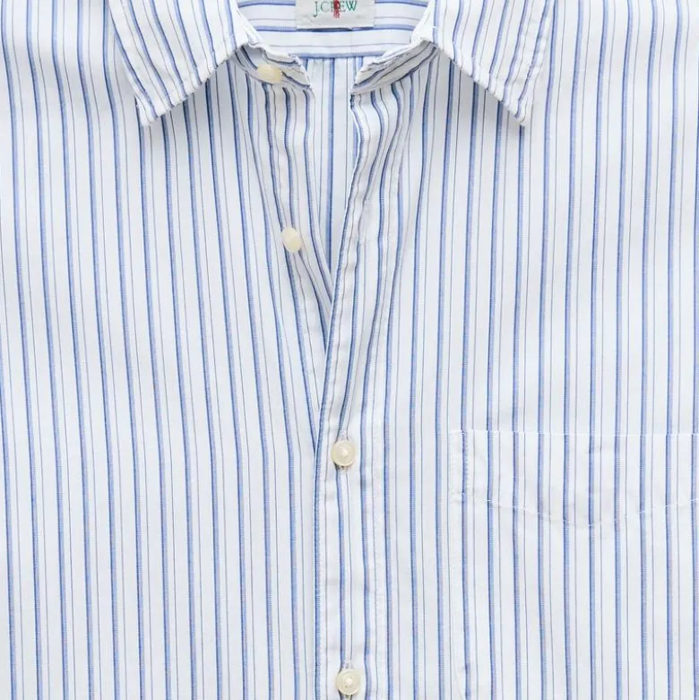 Poplin shirt with point collar