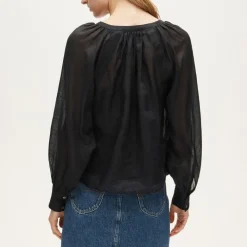Popover top in ramie