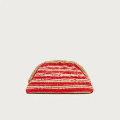 Portofino handknotted clutch in stripe