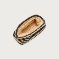 Portofino handknotted clutch in stripe